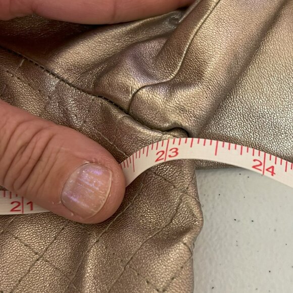 #192 Chico's Shiny Pleather Jacket Size 3 (16) - Picture 4 of 6